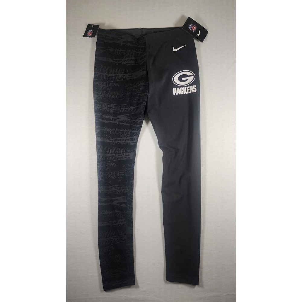 Nike NFL Green‎ Bay Packers Womens Leg-A-See Tights Leggings Size Medium NEW NWT